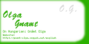 olga gnamt business card