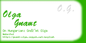 olga gnamt business card